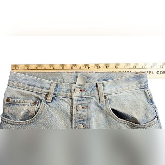 Vintage 90s Lucky Brand Button Fly Relaxed Mom Jeans Faded Distressed Size 14 - Picture 9 of 15